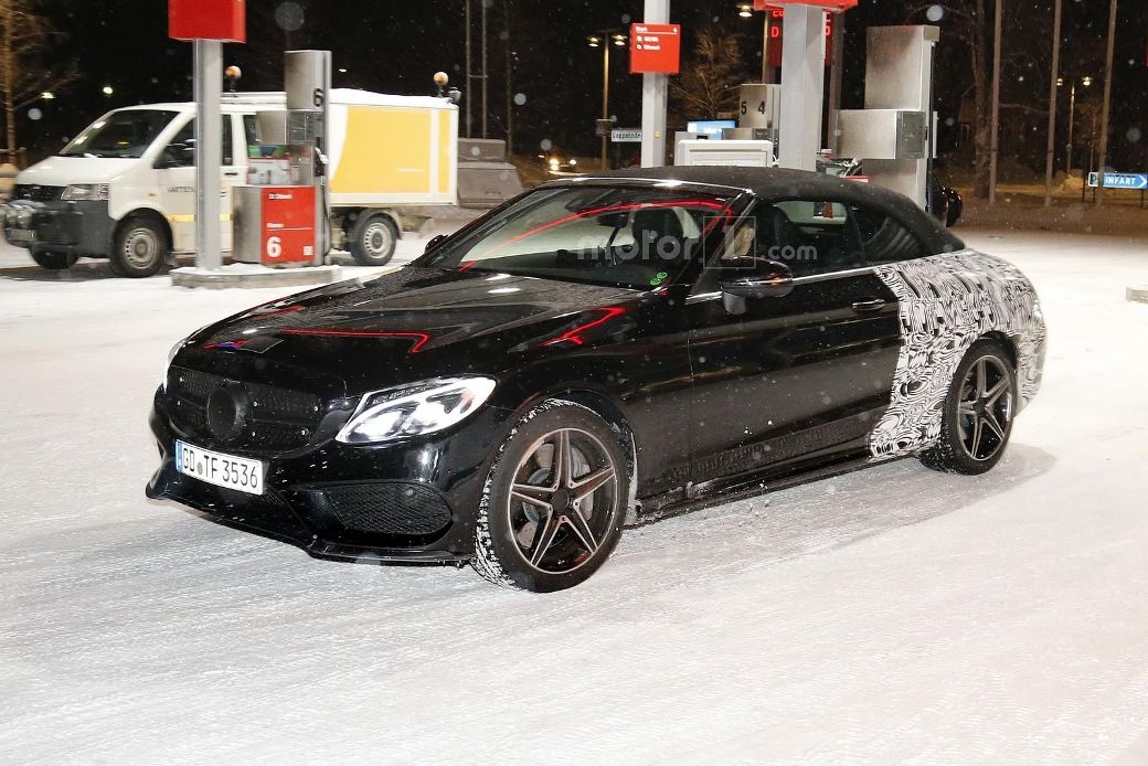 Mercedes-Benz C-Class Convertible Seen Close To The Arctic Circle
