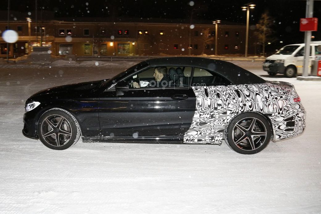 Mercedes-Benz C-Class Convertible Seen Close To The Arctic Circle