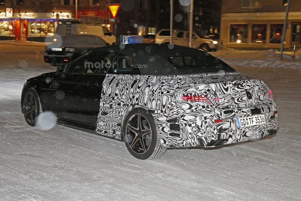 Mercedes-Benz C-Class Convertible Seen Close To The Arctic Circle