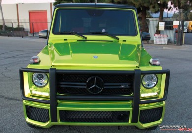 Impressive Wrap Gives Mercedes-Benz G63 A Lime Green Chrome Wrap