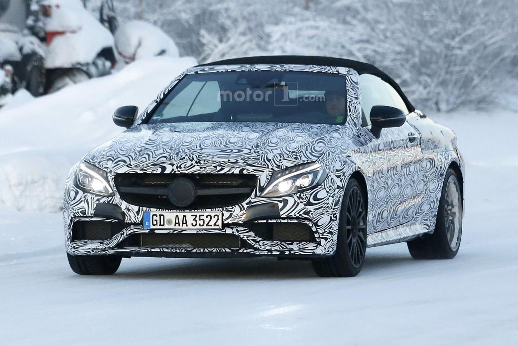 Mercedes-AMG C63 Convertible Spotted Going Through Cold Weather Testing