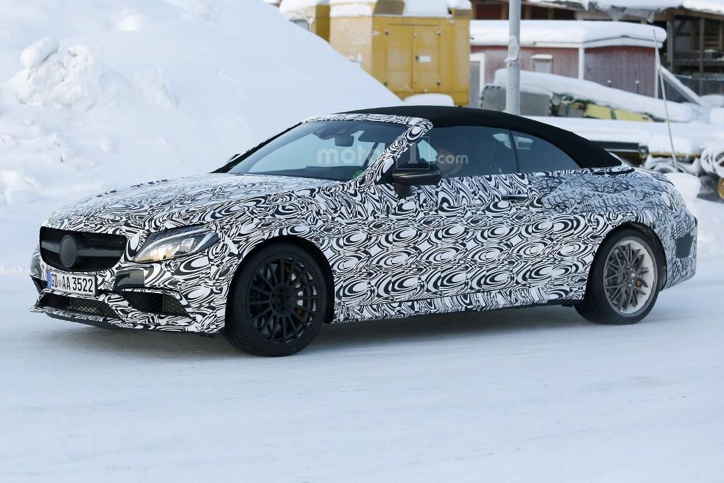 Mercedes-AMG C63 Convertible Spotted Going Through Cold Weather Testing