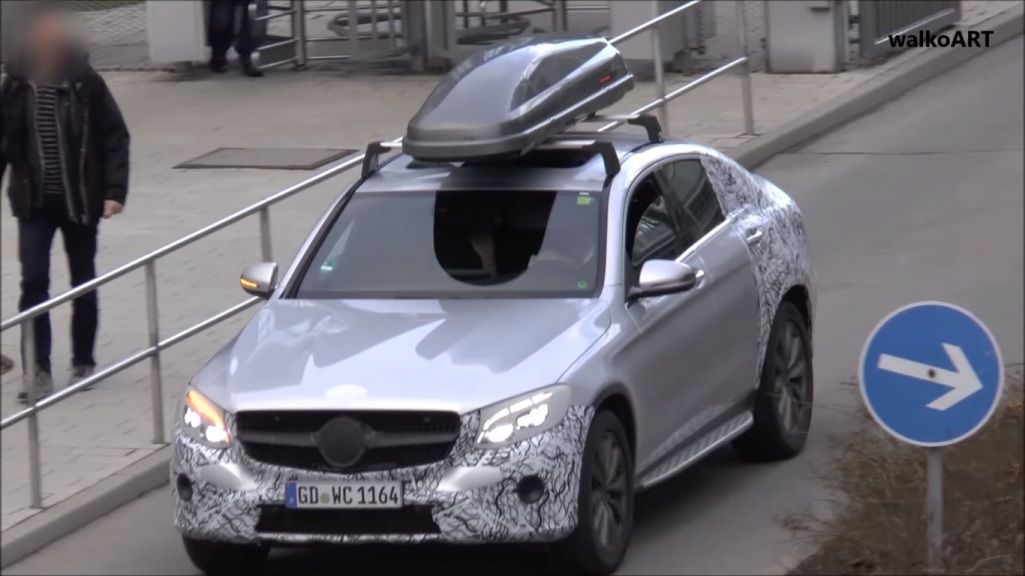 Mercedes GLC Coupe With Roof Box Caught On Cam 