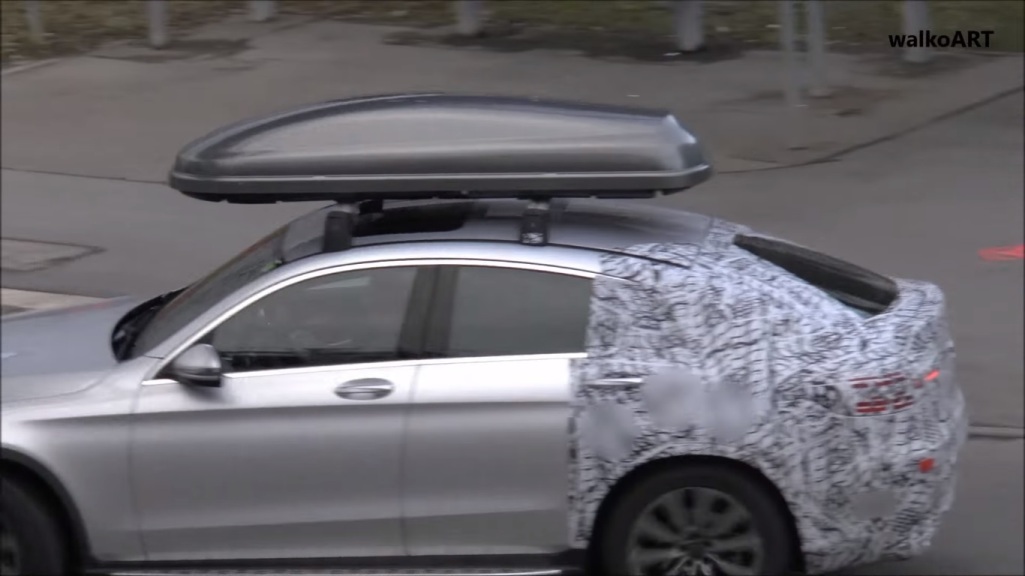 Mercedes GLC Coupe With Roof Box Caught On Cam 