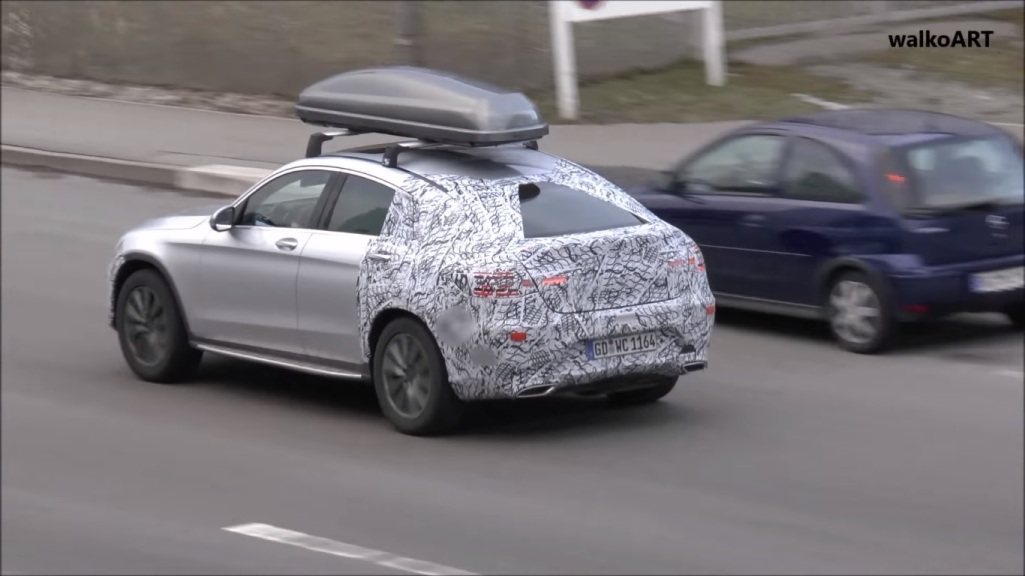 Mercedes GLC Coupe With Roof Box Caught On Cam 