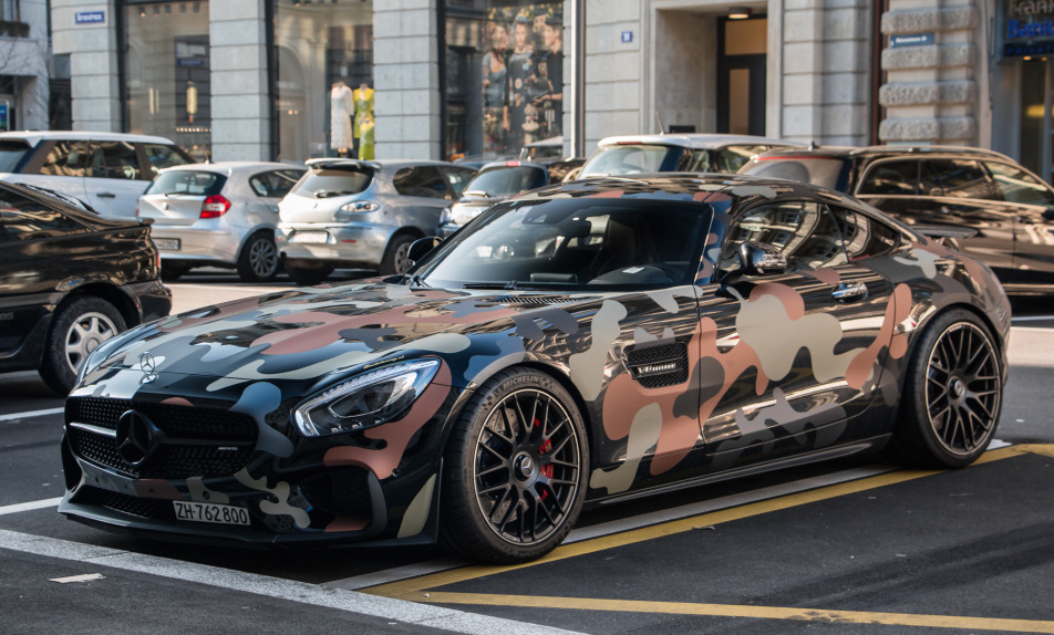 Mercedes-AMG GT Given Military Camouflage