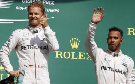 Rosberg wins Belgian GP; Hamilton goes from back row to podium