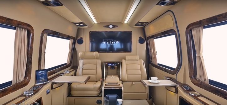A Peek Inside the Mercedes-Benz Sprinter SVD1010 VIP Design by TRIMO