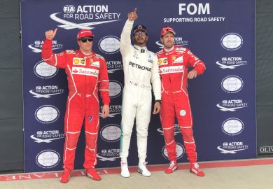 Lewis Hamilton stormed to pole position at the British Grand Prix