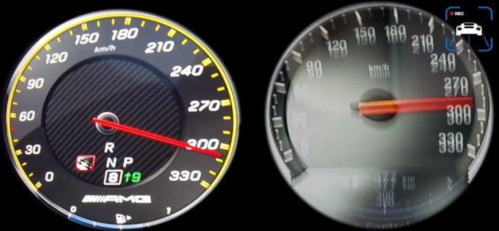  Prueba de velocidad máxima Mercedes-AMG E6 S vs.  bmw m6