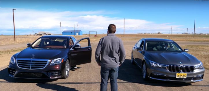 2018 BMW 740e xDrive Vs. 2018 Mercedes-Benz S450 in a Drag Race