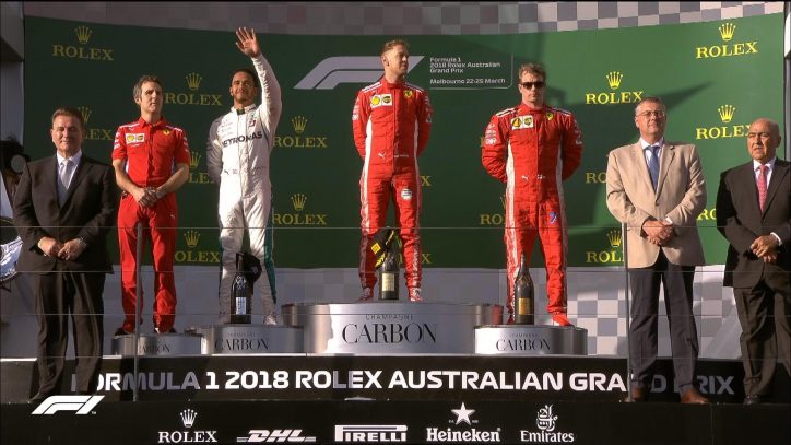 Hamilton second in 2018 F1 opener as Ferrari wins big