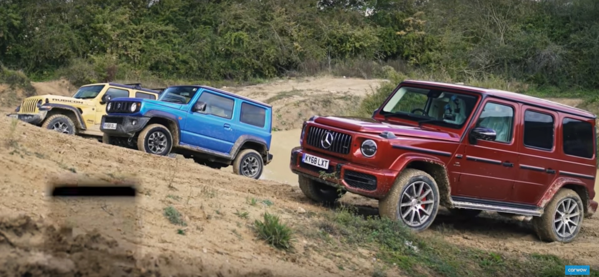 Off-Road Challenge: Mercedes-AMG G63 v Jeep Wrangler v Suzuki Jimny