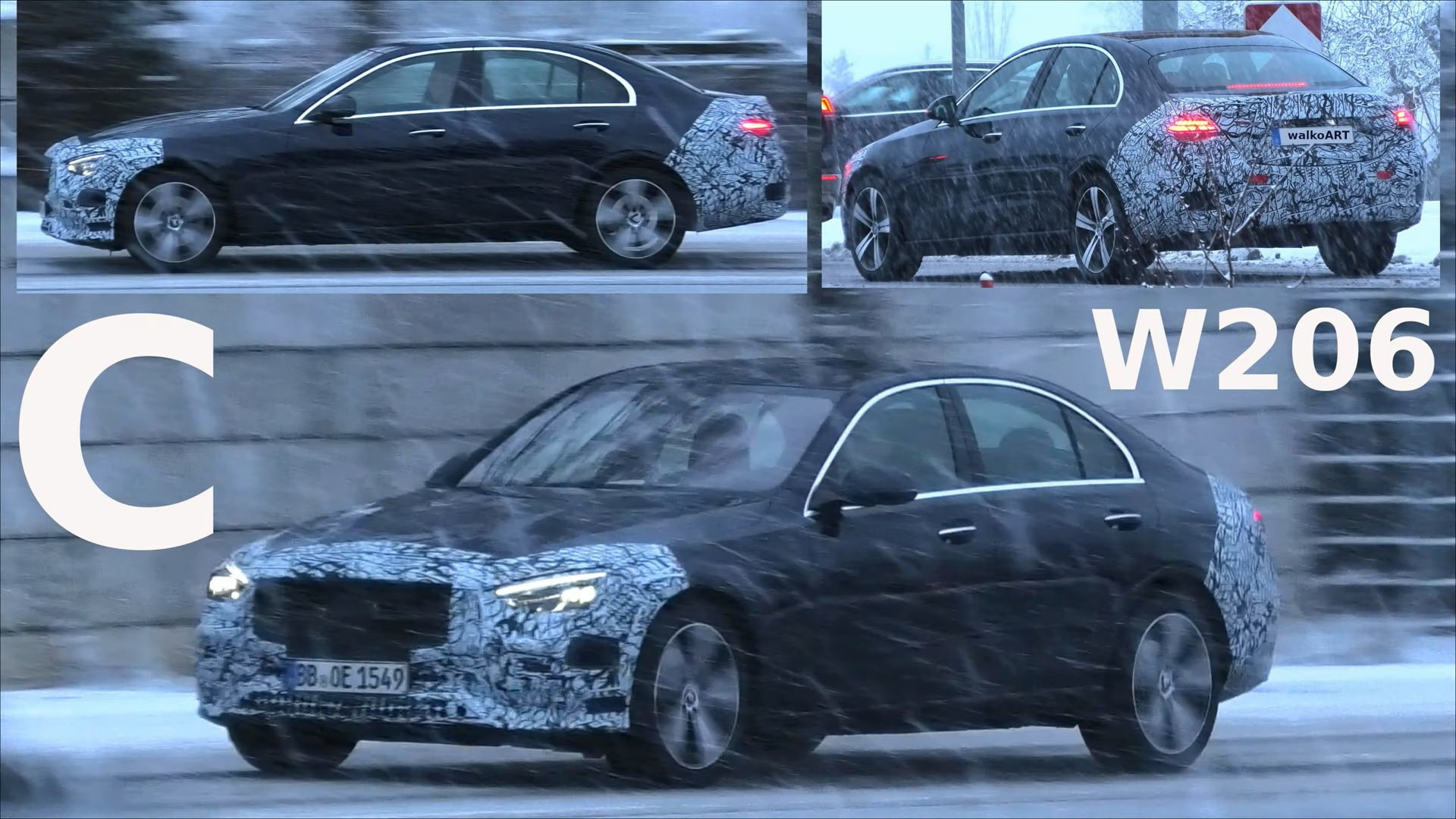 22 Mercedes Benz C Class Winter Testing Spy Video