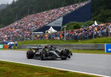 Lewis Hamilton and George Russell