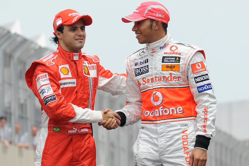 Felipe Massa and Lewis Hamilton