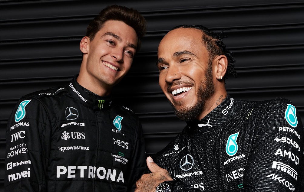 George Russell and Lewis Hamilton