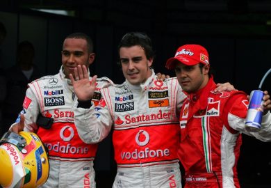 Lewis Hamilton, Fernando Alonso, Felipe Massa