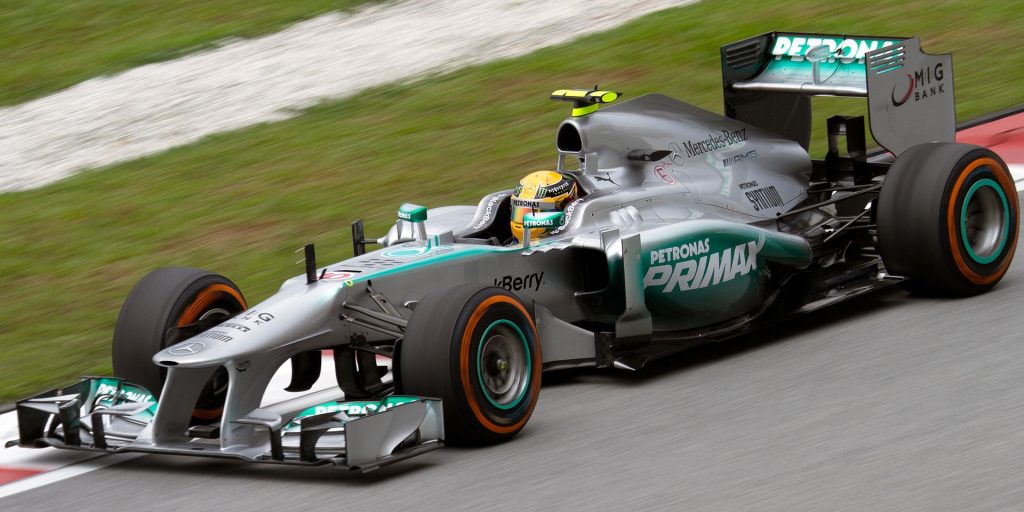 Lewis Hamilton in the Mercedes F1 W04