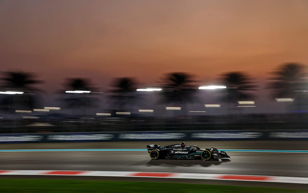 Mercedes F1 Lewis Hamilton at the Abu Dhabi GP