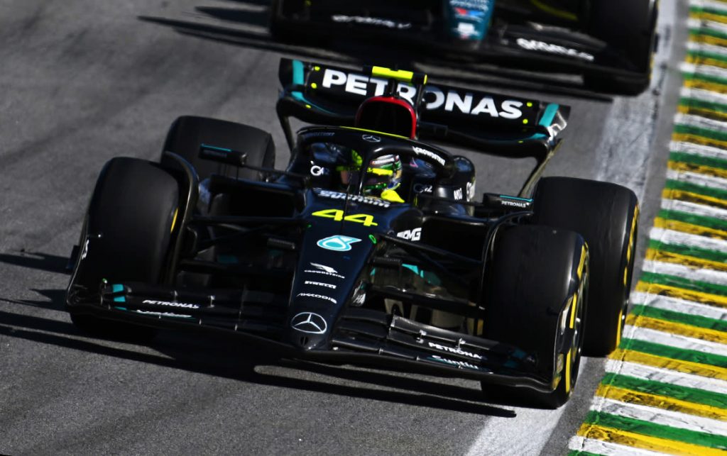 Mercedes F1 W14 of Lewis Hamilton