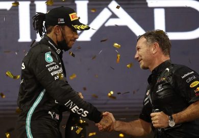 Lewis Hamilton and Christian Horner