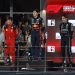 Charles Leclerc, Max Verstappen, George Russell at the Abu Dhabi Grand Prix