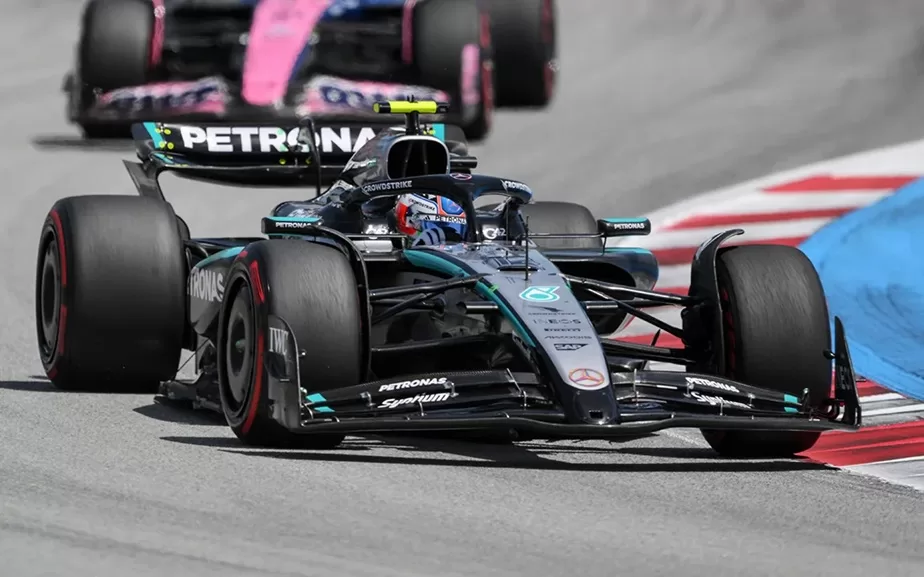 George Russell at the Spanish GP